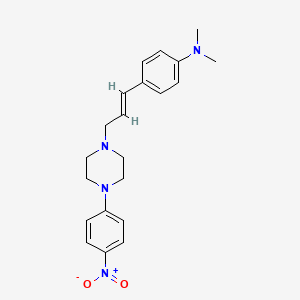 N,N-dimethyl-4-{3-[4-(4-nitrophenyl)-1-piperazinyl]-1-propen-1-yl}aniline