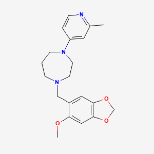 1-[(6-methoxy-1,3-benzodioxol-5-yl)methyl]-4-(2-methyl-4-pyridinyl)-1,4-diazepane