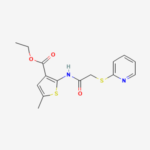 ethyl 5-methyl-2-{[(2-pyridinylthio)acetyl]amino}-3-thiophenecarboxylate