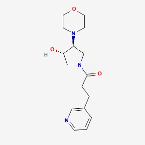 1-[(3S,4S)-3-hydroxy-4-morpholin-4-ylpyrrolidin-1-yl]-3-pyridin-3-ylpropan-1-one