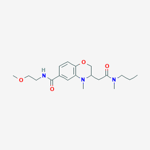 N-(2-methoxyethyl)-4-methyl-3-{2-[methyl(propyl)amino]-2-oxoethyl}-3,4-dihydro-2H-1,4-benzoxazine-6-carboxamide