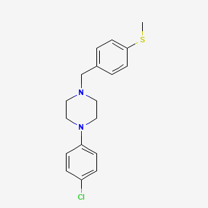 1-(4-Chlorophenyl)-4-[(4-methylsulfanylphenyl)methyl]piperazine