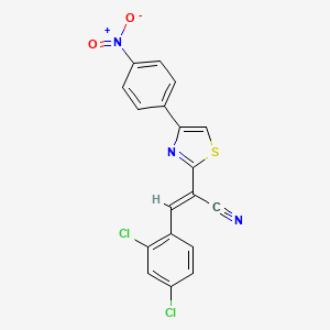 3-(2,4-dichlorophenyl)-2-[4-(4-nitrophenyl)-1,3-thiazol-2-yl]acrylonitrile