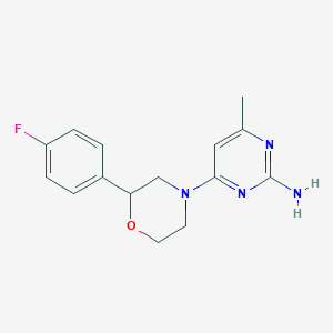 4-[2-(4-fluorophenyl)morpholin-4-yl]-6-methylpyrimidin-2-amine