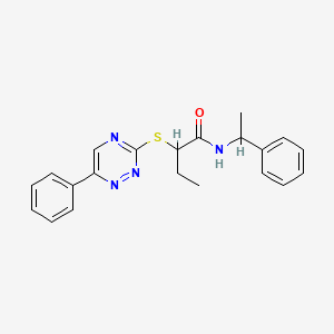 N~1~-(1-PHENYLETHYL)-2-[(6-PHENYL-1,2,4-TRIAZIN-3-YL)SULFANYL]BUTANAMIDE