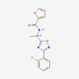 N-{1-[3-(2-chlorophenyl)-1,2,4-oxadiazol-5-yl]ethyl}-2-furamide