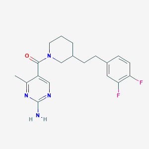 5-({3-[2-(3,4-difluorophenyl)ethyl]-1-piperidinyl}carbonyl)-4-methyl-2-pyrimidinamine