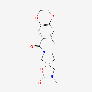 molecular formula C17H20N2O5 B5334546 3-methyl-7-[(7-methyl-2,3-dihydro-1,4-benzodioxin-6-yl)carbonyl]-1-oxa-3,7-diazaspiro[4.4]nonan-2-one 