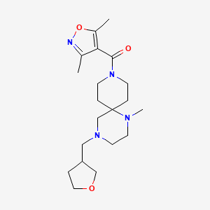 (3,5-Dimethyl-1,2-oxazol-4-yl)-[1-methyl-4-(oxolan-3-ylmethyl)-1,4,9-triazaspiro[5.5]undecan-9-yl]methanone