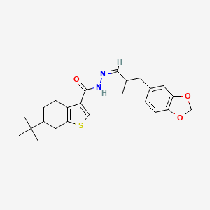 N'-[3-(1,3-benzodioxol-5-yl)-2-methylpropylidene]-6-tert-butyl-4,5,6,7-tetrahydro-1-benzothiophene-3-carbohydrazide