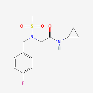 N-CYCLOPROPYL-2-{N-[(4-FLUOROPHENYL)METHYL]METHANESULFONAMIDO}ACETAMIDE