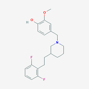 4-({3-[2-(2,6-difluorophenyl)ethyl]-1-piperidinyl}methyl)-2-methoxyphenol