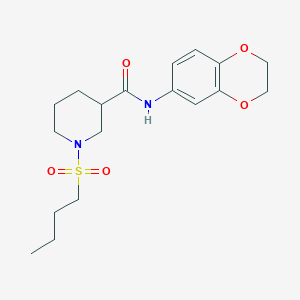 1-butylsulfonyl-N-(2,3-dihydro-1,4-benzodioxin-6-yl)piperidine-3-carboxamide