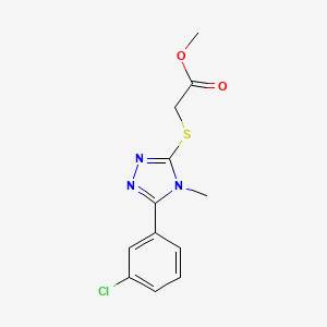 METHYL 2-{[5-(3-CHLOROPHENYL)-4-METHYL-4H-1,2,4-TRIAZOL-3-YL]SULFANYL}ACETATE