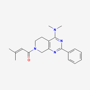 N,N-dimethyl-7-(3-methylbut-2-enoyl)-2-phenyl-5,6,7,8-tetrahydropyrido[3,4-d]pyrimidin-4-amine