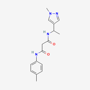 N-(4-methylphenyl)-N'-[1-(1-methyl-1H-pyrazol-4-yl)ethyl]malonamide