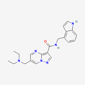 6-[(diethylamino)methyl]-N-(1H-indol-4-ylmethyl)pyrazolo[1,5-a]pyrimidine-3-carboxamide