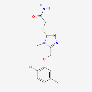 2-({5-[(2-chloro-5-methylphenoxy)methyl]-4-methyl-4H-1,2,4-triazol-3-yl}sulfanyl)acetamide