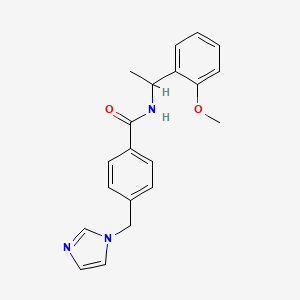 4-(imidazol-1-ylmethyl)-N-[1-(2-methoxyphenyl)ethyl]benzamide