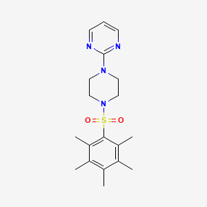 1-[(2,3,4,5,6-PENTAMETHYLPHENYL)SULFONYL]-4-(2-PYRIMIDINYL)PIPERAZINE