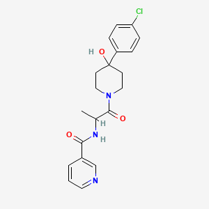 N-{2-[4-(4-chlorophenyl)-4-hydroxy-1-piperidinyl]-1-methyl-2-oxoethyl}nicotinamide