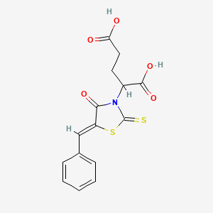 2-[5-Benzylidene-4-oxo-2-thioxo-1,3-thiazolidin-3-YL]pentanedioic acid