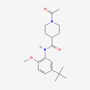 1-acetyl-N-(5-tert-butyl-2-methoxyphenyl)piperidine-4-carboxamide