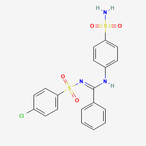 N'-[(4-chlorophenyl)sulfonyl]-N-(4-sulfamoylphenyl)benzenecarboximidamide