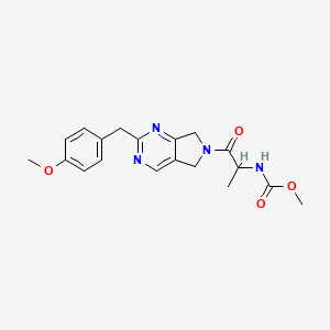 methyl {2-[2-(4-methoxybenzyl)-5,7-dihydro-6H-pyrrolo[3,4-d]pyrimidin-6-yl]-1-methyl-2-oxoethyl}carbamate