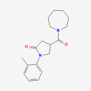 4-(azepan-1-ylcarbonyl)-1-(2-methylphenyl)pyrrolidin-2-one