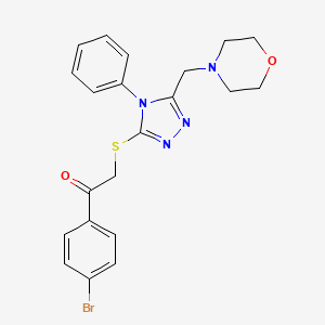 1-(4-bromophenyl)-2-{[5-(4-morpholinylmethyl)-4-phenyl-4H-1,2,4-triazol-3-yl]thio}ethanone