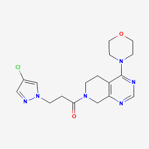 7-[3-(4-chloro-1H-pyrazol-1-yl)propanoyl]-4-morpholin-4-yl-5,6,7,8-tetrahydropyrido[3,4-d]pyrimidine