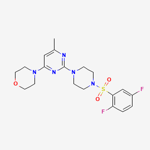 4-(2-{4-[(2,5-difluorophenyl)sulfonyl]-1-piperazinyl}-6-methyl-4-pyrimidinyl)morpholine