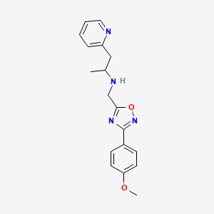 N-{[3-(4-methoxyphenyl)-1,2,4-oxadiazol-5-yl]methyl}-1-(2-pyridinyl)-2-propanamine