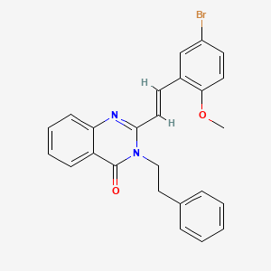 2-[2-(5-bromo-2-methoxyphenyl)vinyl]-3-(2-phenylethyl)-4(3H)-quinazolinone