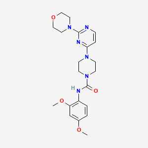 N-(2,4-dimethoxyphenyl)-4-[2-(4-morpholinyl)-4-pyrimidinyl]-1-piperazinecarboxamide