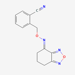 2-[({[(4E)-4,5,6,7-TETRAHYDRO-2,1,3-BENZOXADIAZOL-4-YLIDENE]AMINO}OXY)METHYL]BENZONITRILE