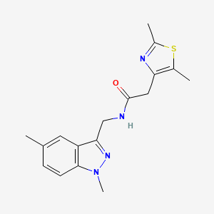 N-[(1,5-dimethyl-1H-indazol-3-yl)methyl]-2-(2,5-dimethyl-1,3-thiazol-4-yl)acetamide