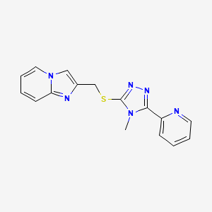 2-({[4-METHYL-5-(2-PYRIDYL)-4H-1,2,4-TRIAZOL-3-YL]SULFANYL}METHYL)IMIDAZO[1,2-A]PYRIDINE