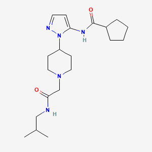 N-(1-{1-[2-(isobutylamino)-2-oxoethyl]piperidin-4-yl}-1H-pyrazol-5-yl)cyclopentanecarboxamide