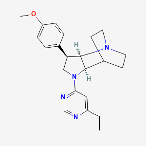 (2R,3R,6R)-5-(6-ethylpyrimidin-4-yl)-3-(4-methoxyphenyl)-1,5-diazatricyclo[5.2.2.02,6]undecane