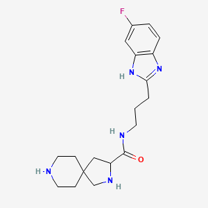 N-[3-(5-fluoro-1H-benzimidazol-2-yl)propyl]-2,8-diazaspiro[4.5]decane-3-carboxamide dihydrochloride