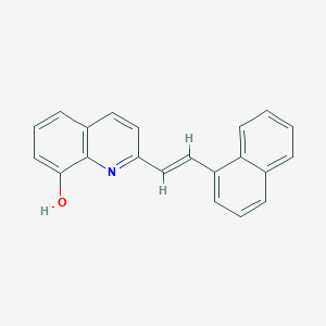 molecular formula C21H15NO B5335629 2-[2-(1-naphthyl)vinyl]-8-quinolinol 