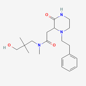 N-(3-hydroxy-2,2-dimethylpropyl)-N-methyl-2-[3-oxo-1-(2-phenylethyl)-2-piperazinyl]acetamide