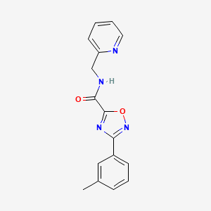 3-(3-methylphenyl)-N-(pyridin-2-ylmethyl)-1,2,4-oxadiazole-5-carboxamide