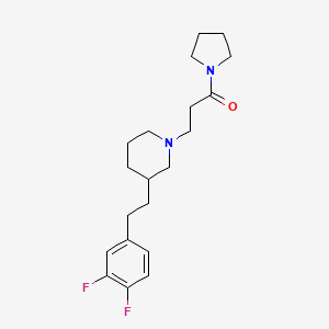 3-[2-(3,4-difluorophenyl)ethyl]-1-[3-oxo-3-(1-pyrrolidinyl)propyl]piperidine