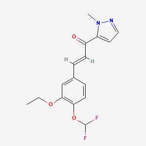 (E)-3-[4-(DIFLUOROMETHOXY)-3-ETHOXYPHENYL]-1-(1-METHYL-1H-PYRAZOL-5-YL)-2-PROPEN-1-ONE