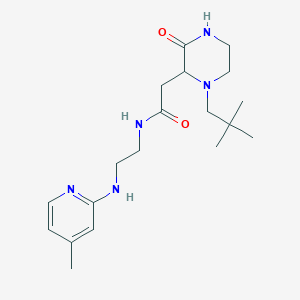 2-[1-(2,2-dimethylpropyl)-3-oxo-2-piperazinyl]-N-{2-[(4-methyl-2-pyridinyl)amino]ethyl}acetamide