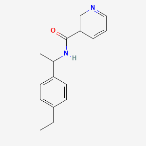 N-[1-(4-ethylphenyl)ethyl]pyridine-3-carboxamide