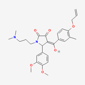 5-(3,4-DIMETHOXYPHENYL)-1-[3-(DIMETHYLAMINO)PROPYL]-3-HYDROXY-4-[3-METHYL-4-(PROP-2-EN-1-YLOXY)BENZOYL]-2,5-DIHYDRO-1H-PYRROL-2-ONE